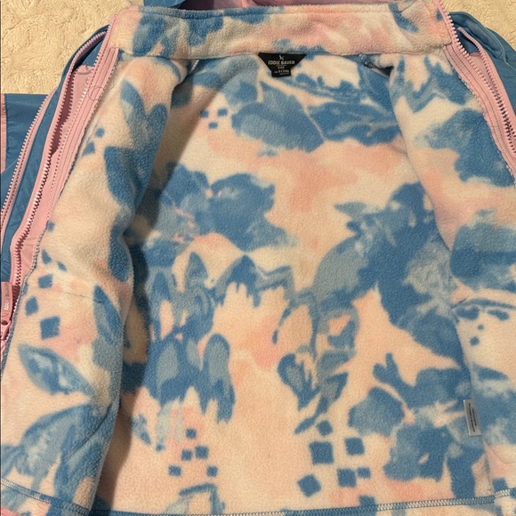 Eddie Bauer Kids Blue and Pink Raincoat. Size 7/8 - Picture 3 of 5